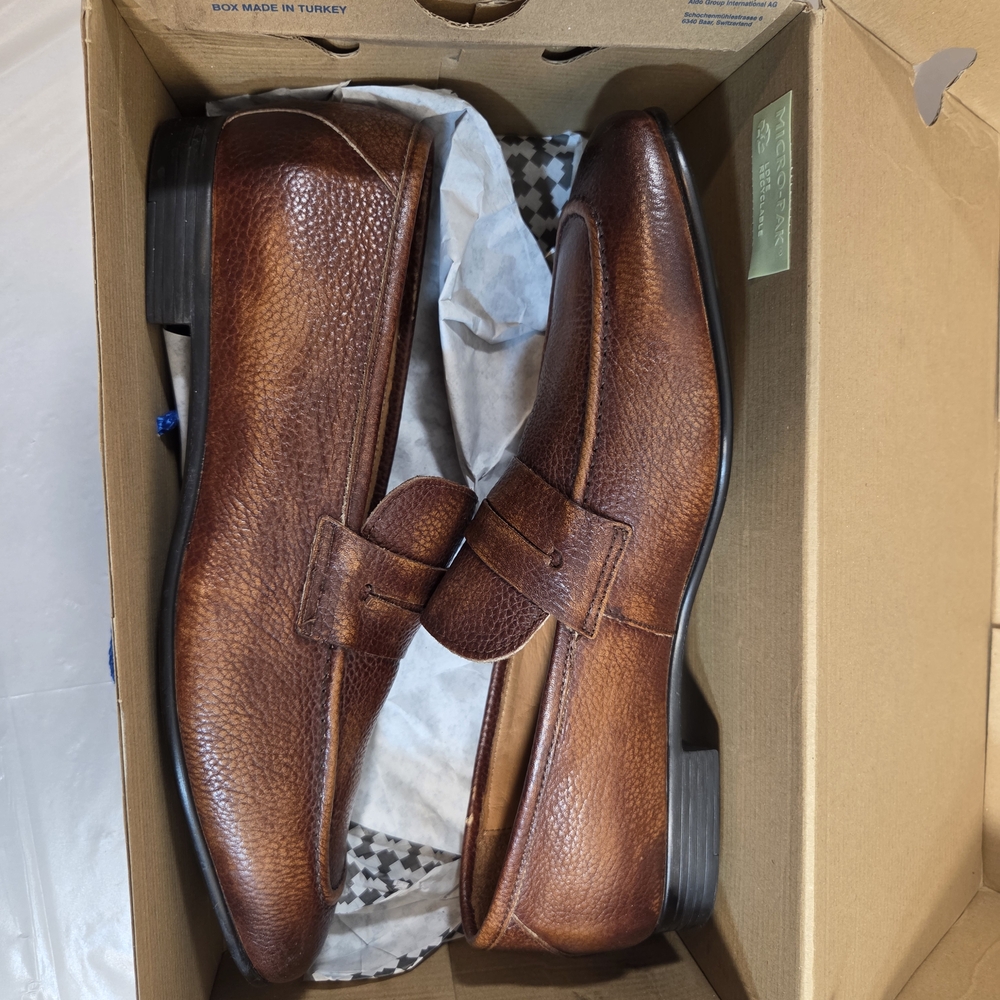 New With Box Mr B’s “ Watkins” Sz 10  Brown Leather Dress Shoes For Aldo